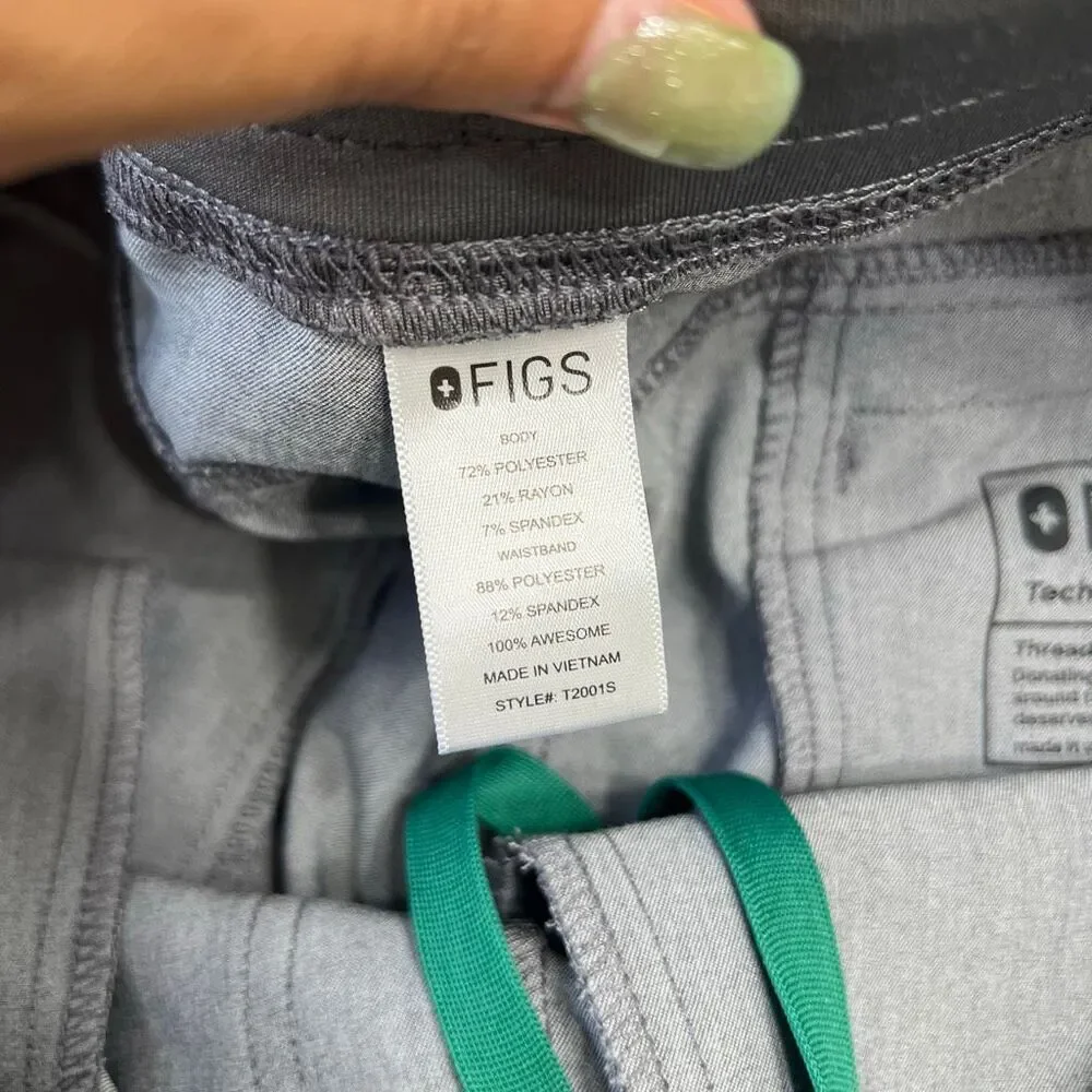 Figs Axim Cargo Scrub Pants Graphite Gray Medium Short Men